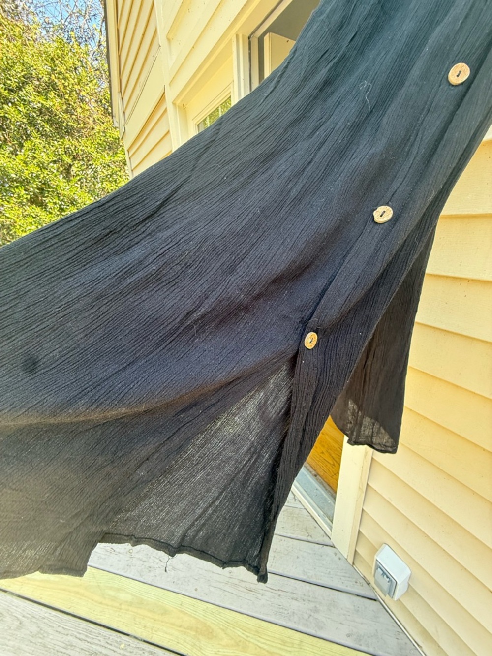 NWT Salty Lemon Black Palazzo Pants with Side Leg Opening - Picture 5 of 10